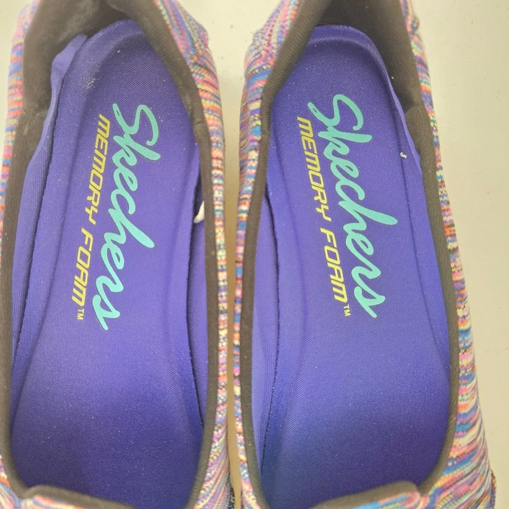 Skechers Memory Foam Multicolor Space Dye Slip On Sneakers 22317WR Womens 9